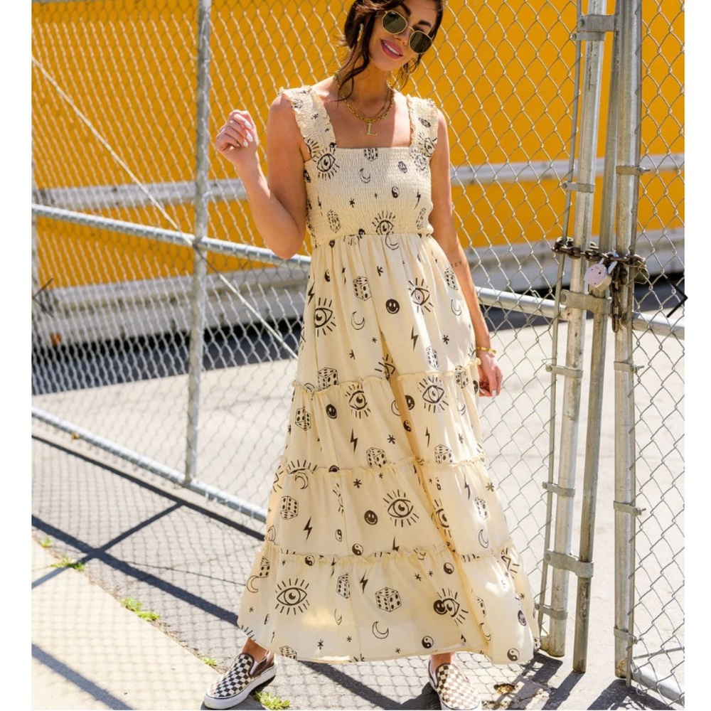 Dressed In Lala This Is Your Sign midi dress size M